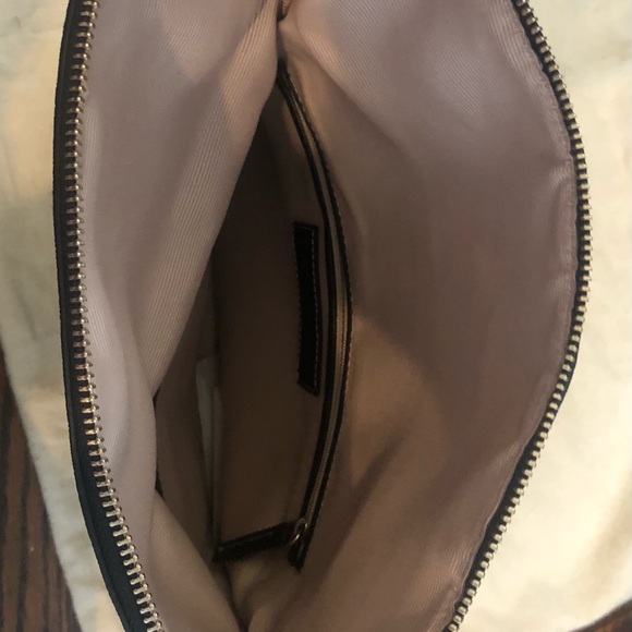 Talbots Black Leather Foldover clutch bag NWT - Picture 6 of 6